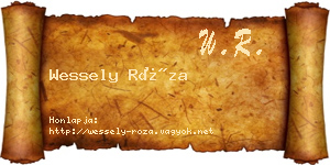 Wessely Róza névjegykártya