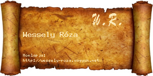 Wessely Róza névjegykártya